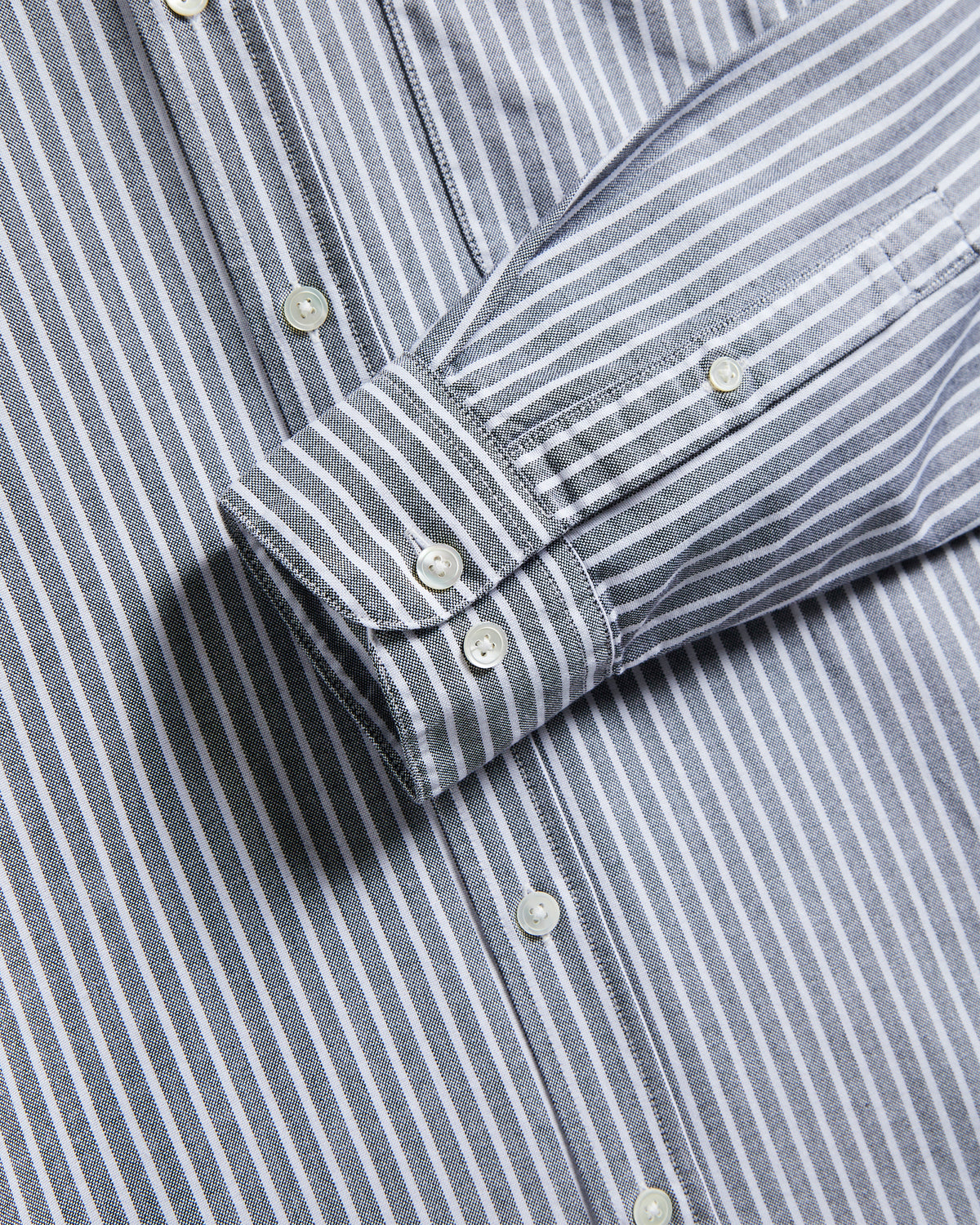 Brushed Oxford Stripe - Black