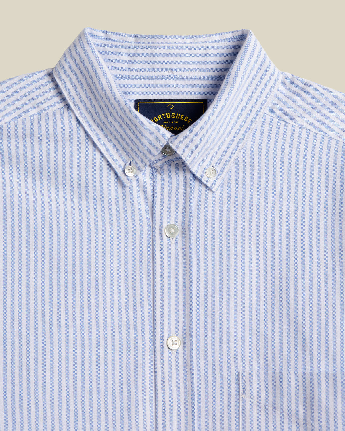 Brushed Oxford Stripe - Blue