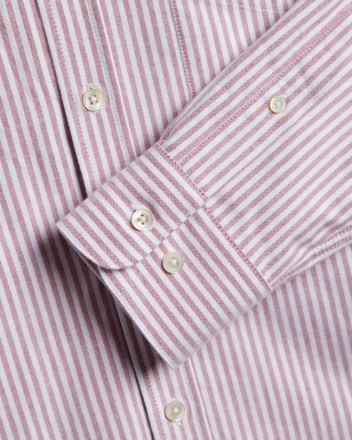 Brushed Oxford Stripe - Bordeaux