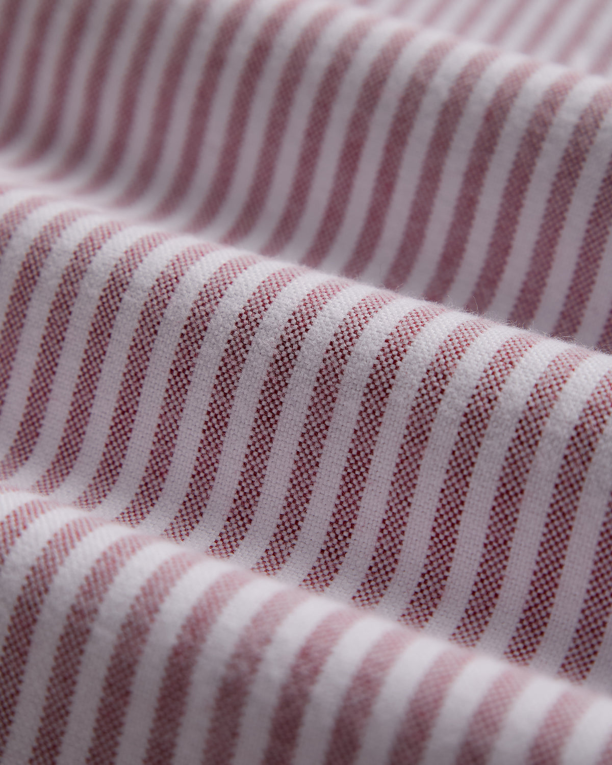 Brushed Oxford Stripe - Bordeaux