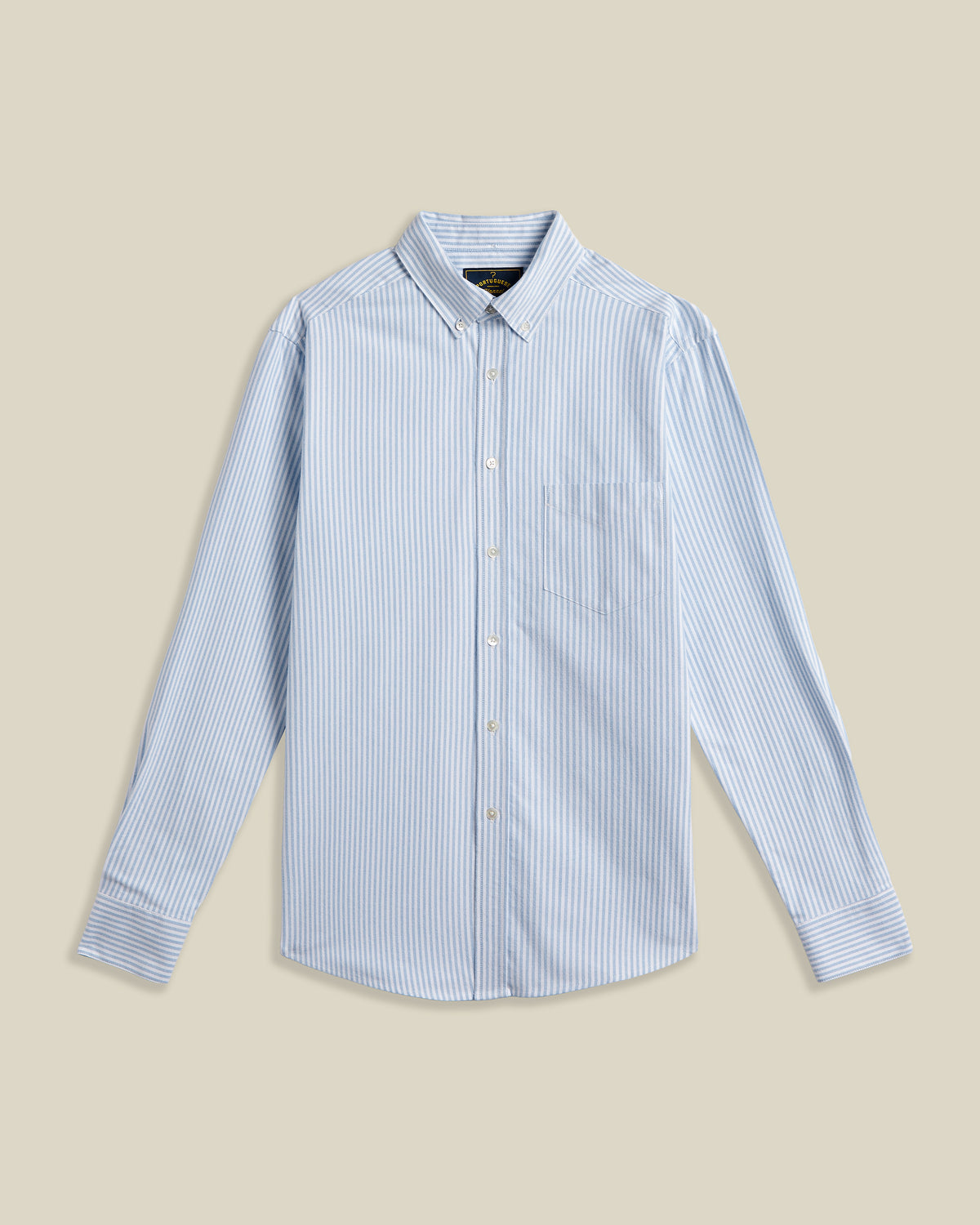Brushed Oxford Stripe - Light Blue