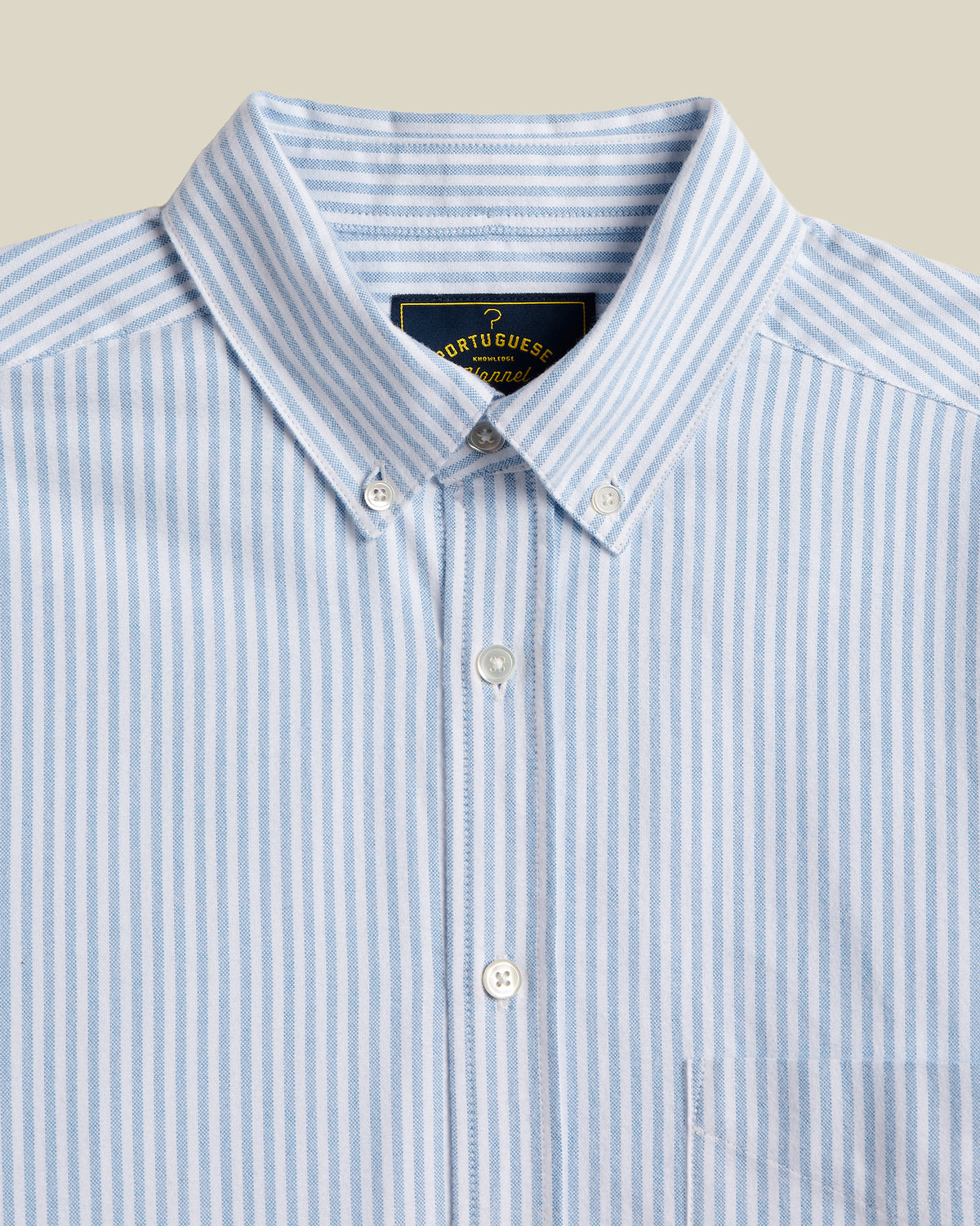 Brushed Oxford Stripe - Light Blue