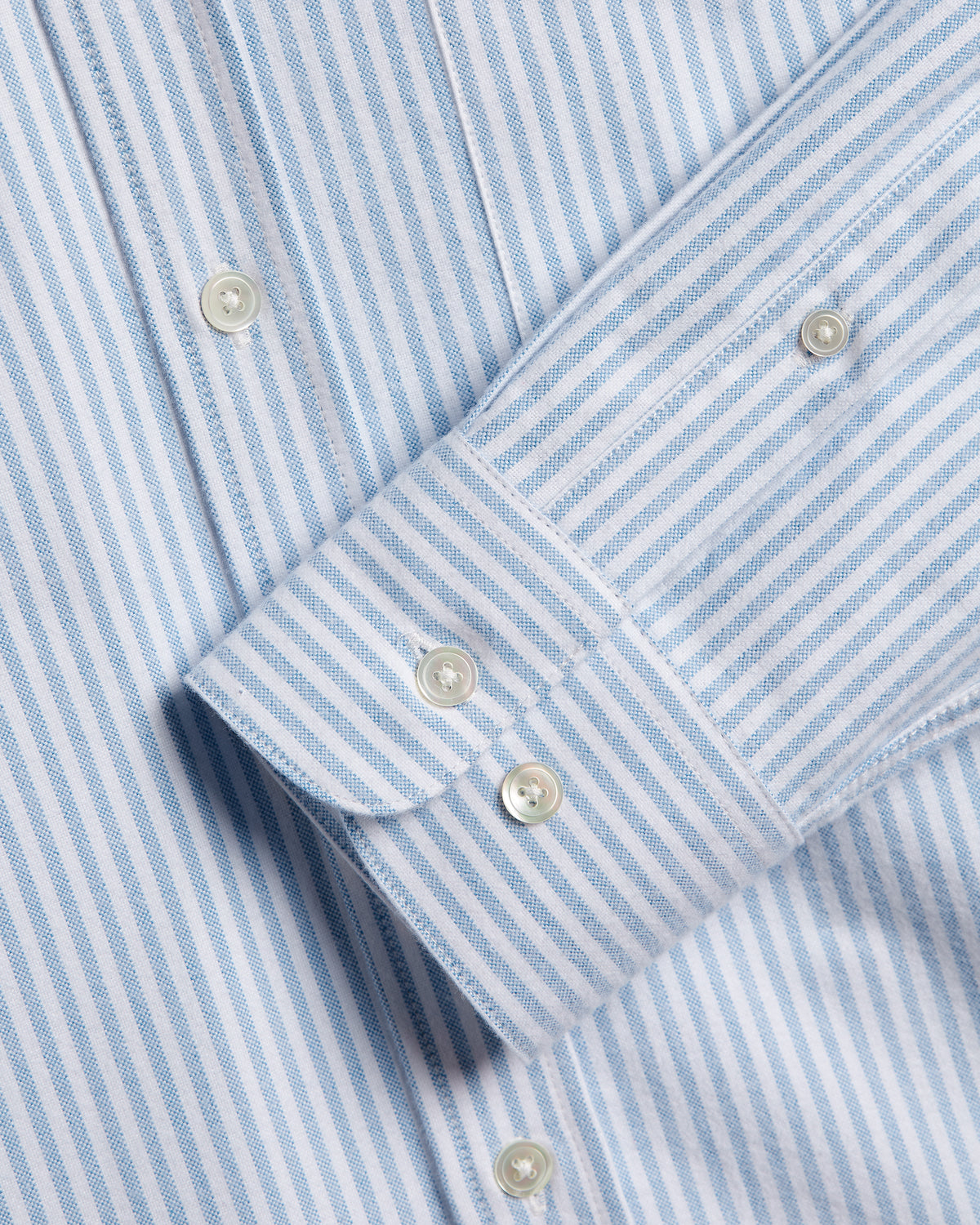 Brushed Oxford Stripe - Light Blue