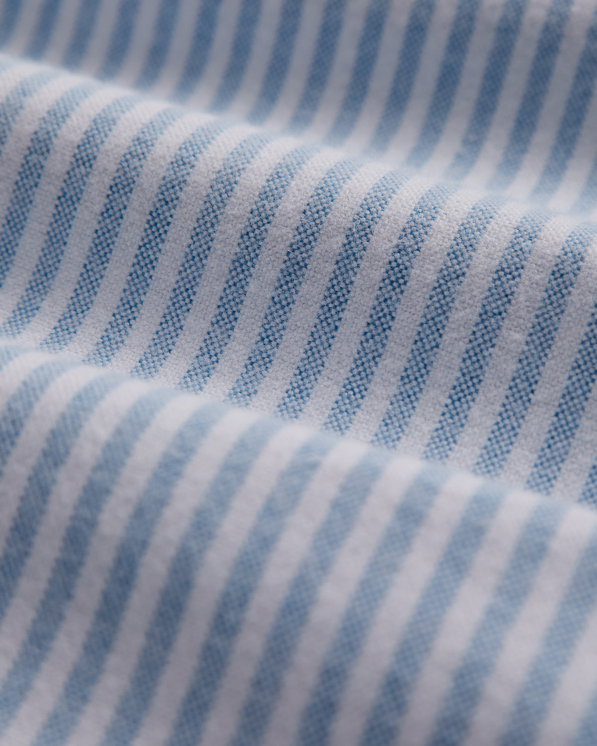 Brushed Oxford Stripe - Light Blue