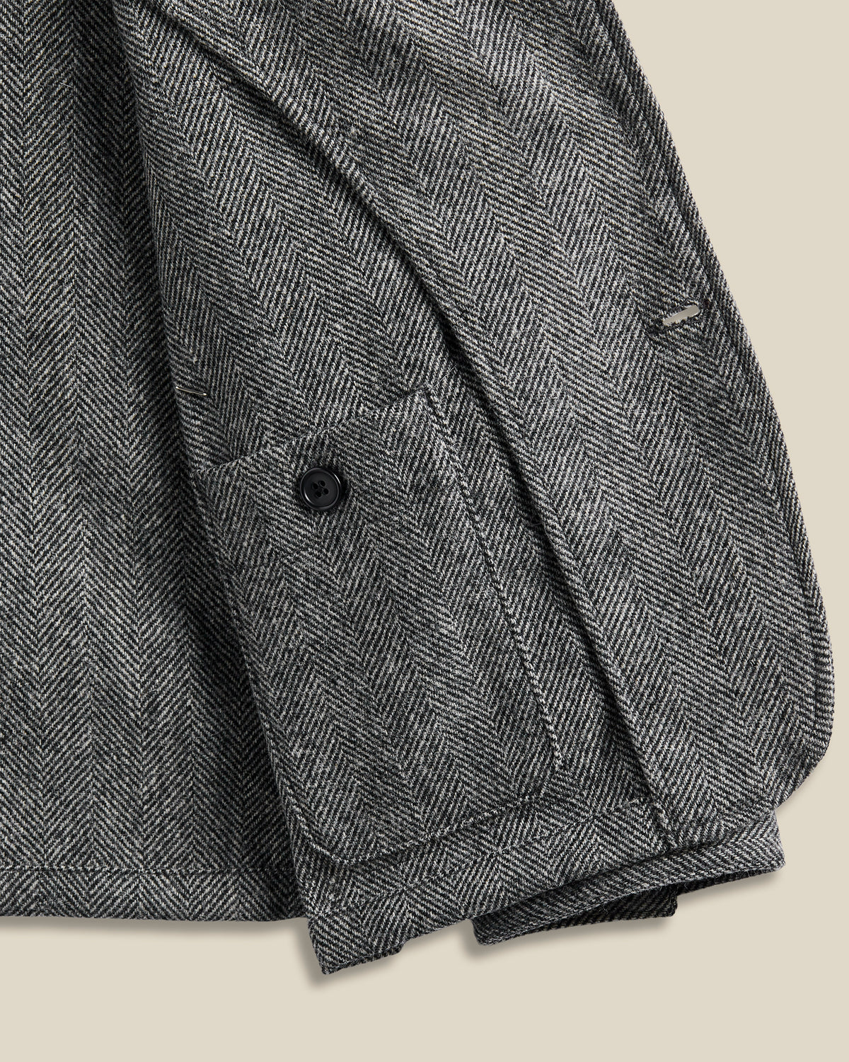 Labura Herringbone Wool - Grey