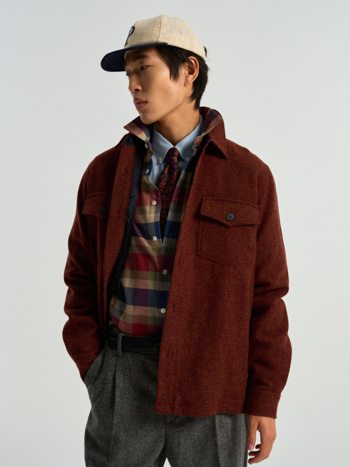 Cap Wool - Ecru/Blue