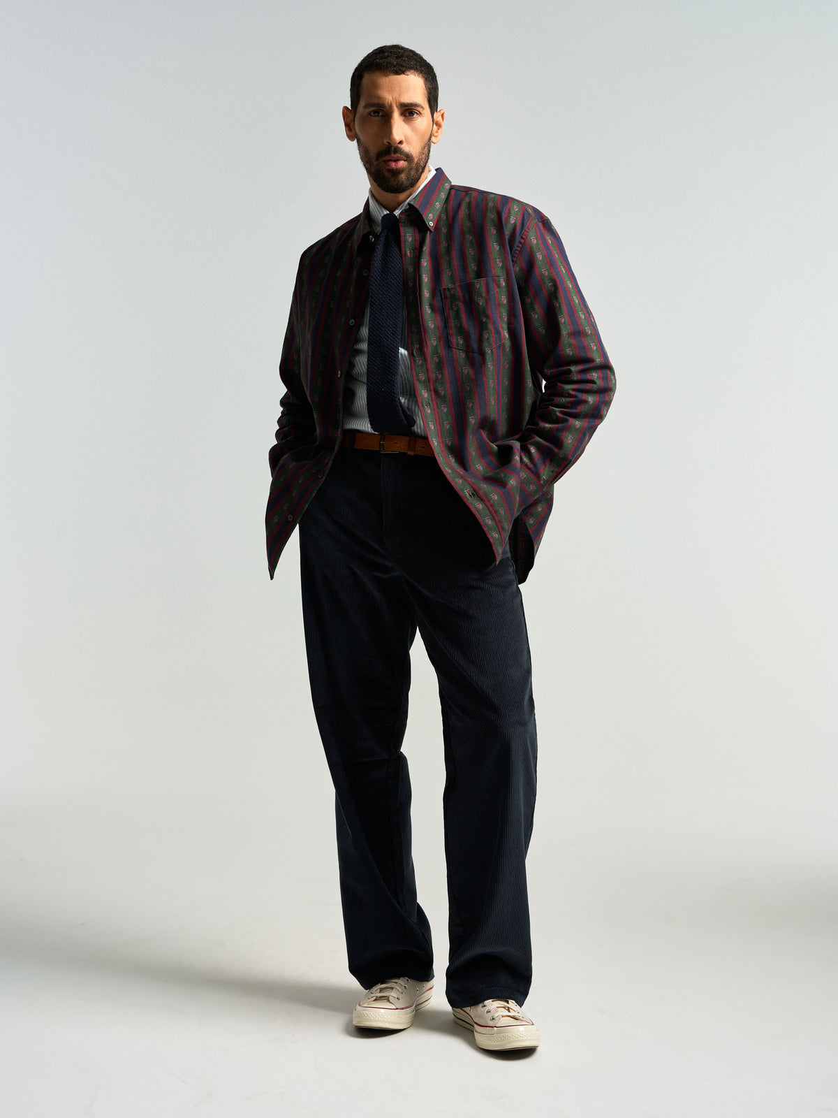 Corduroy Trousers - Navy