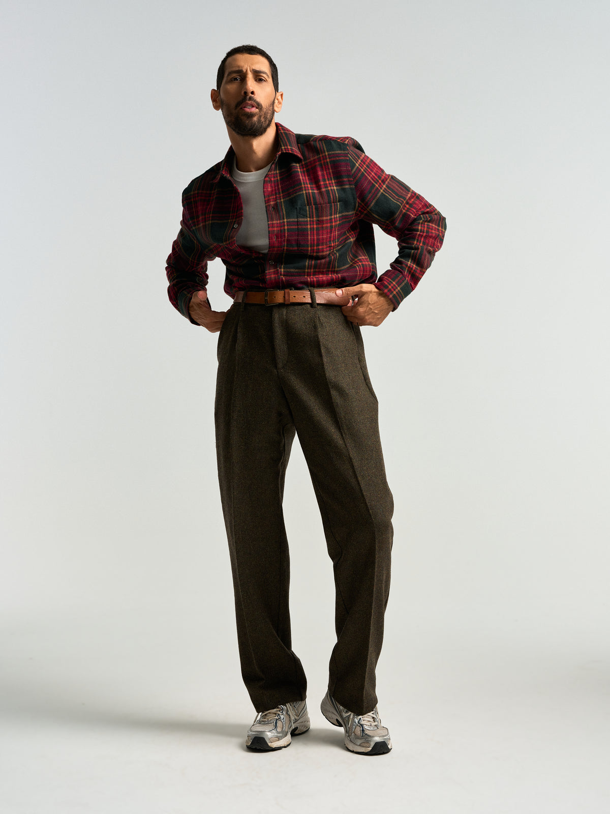 Single Pleat Trousers - Forest