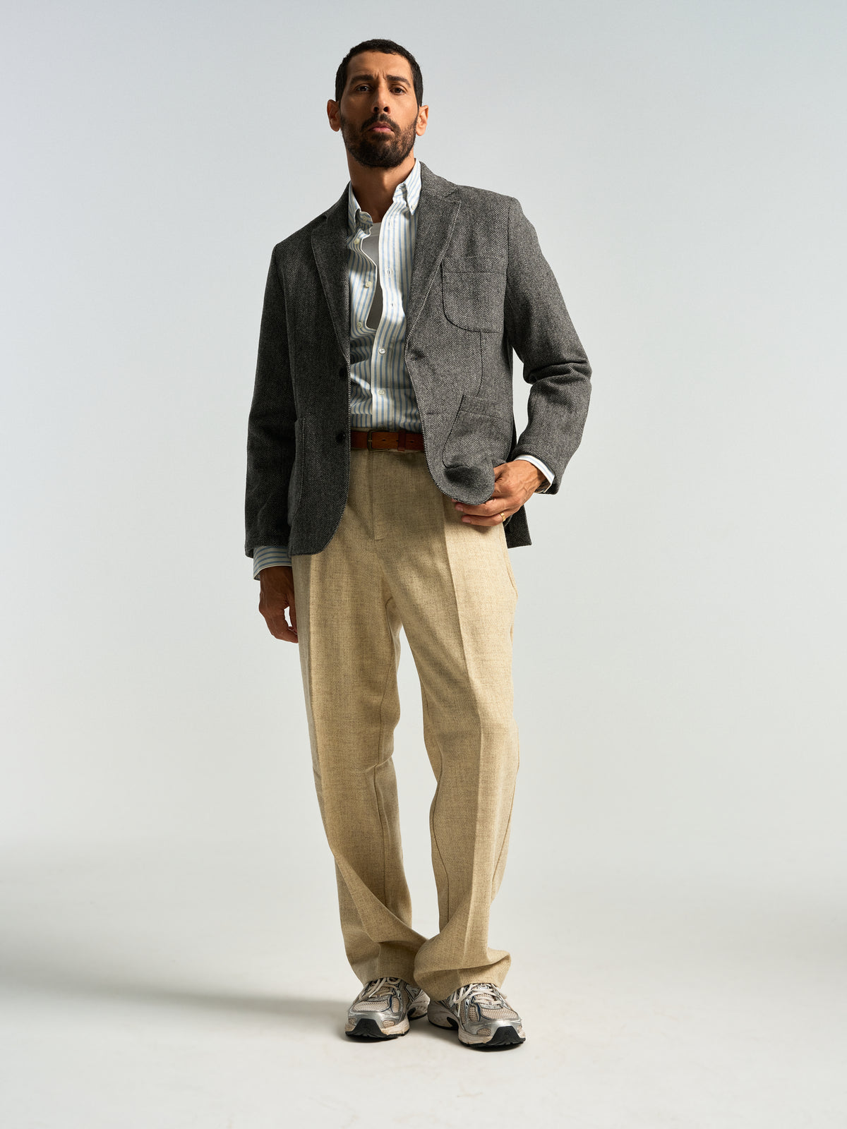 Single Pleat Trousers - Ecru