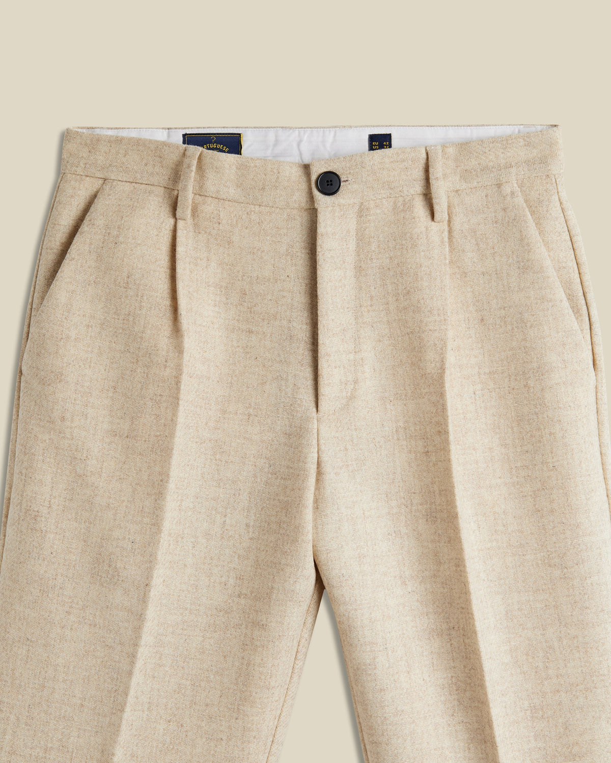 Single Pleat Trousers - Ecru