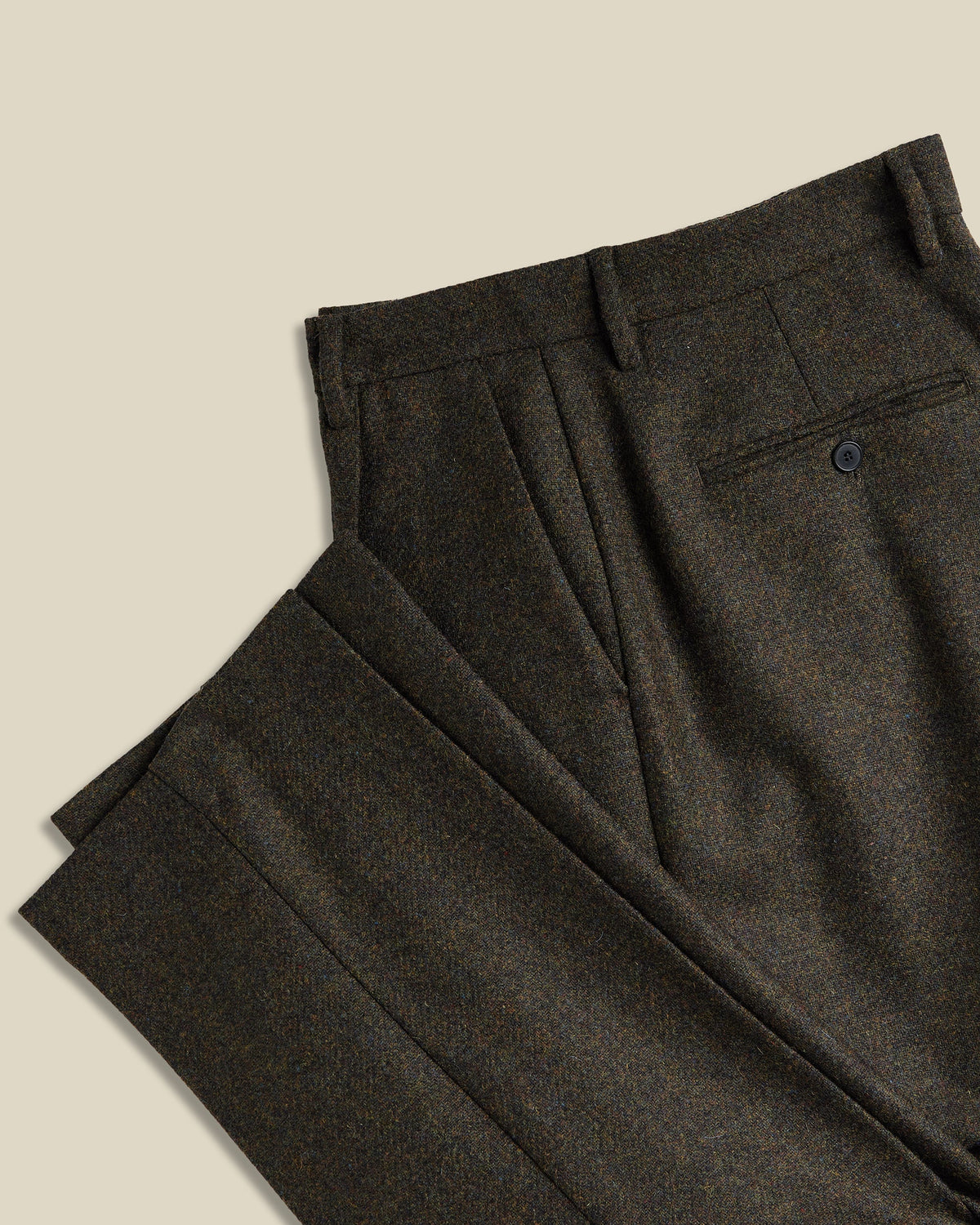 Single Pleat Trousers - Forest