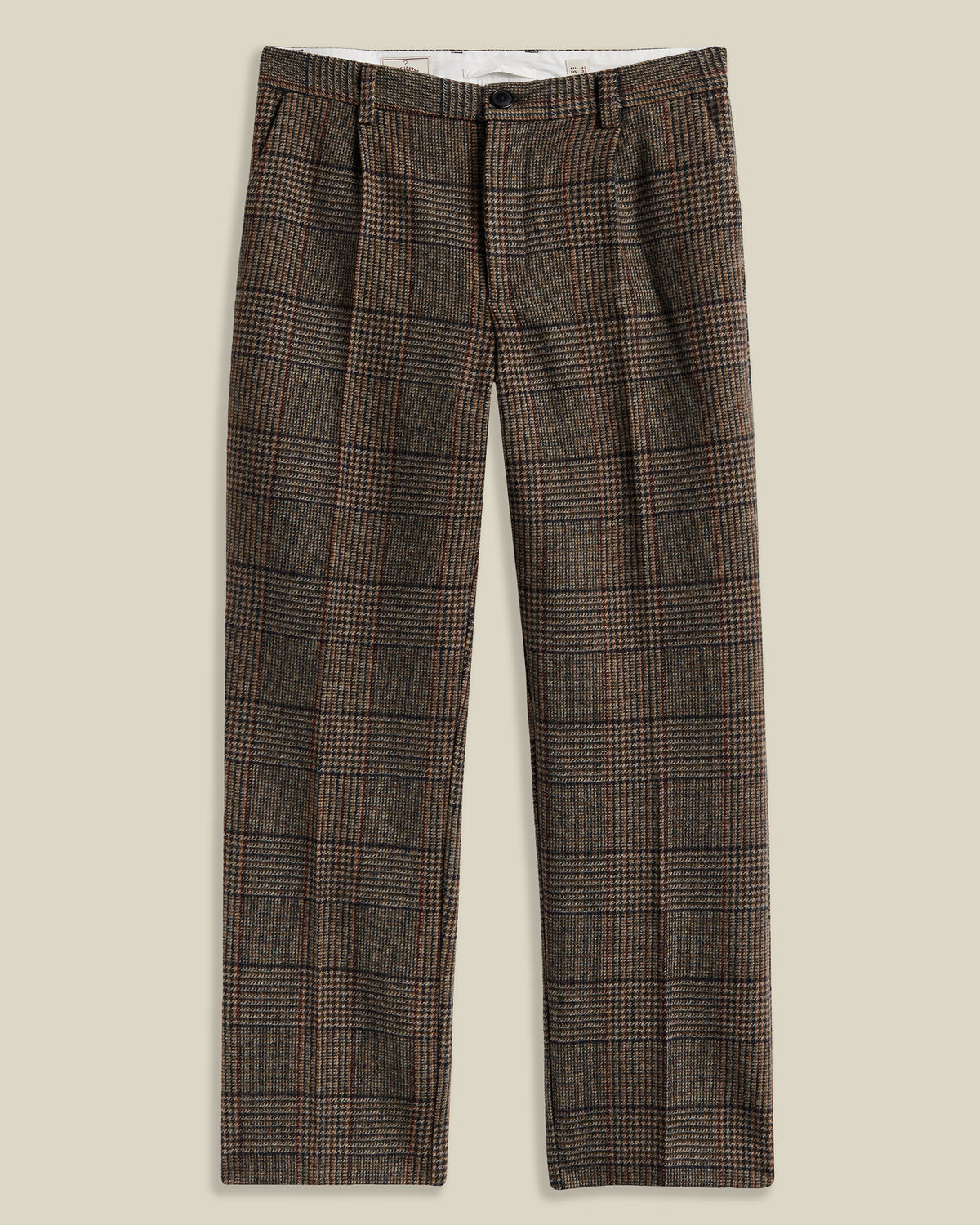 Single Pleat Trousers Prince Of Wales - Norton
